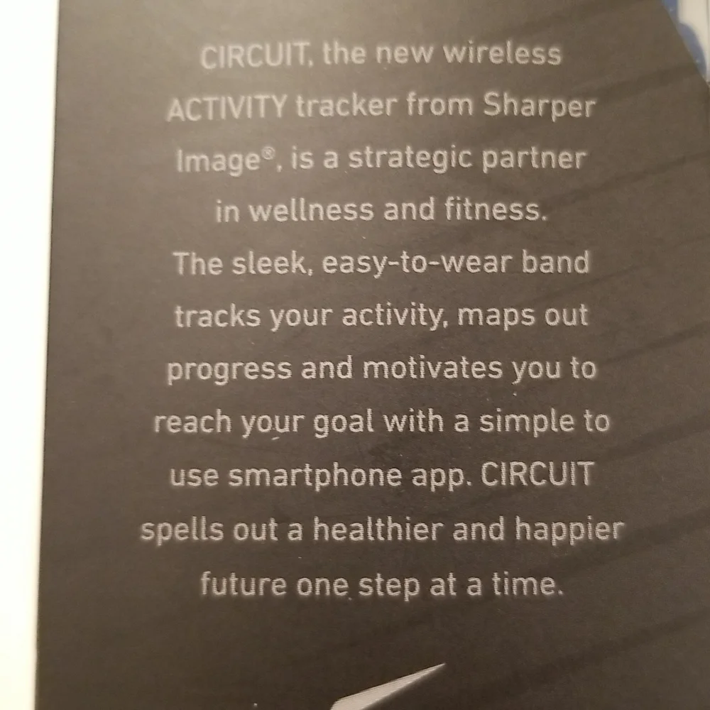 NEW Sharper Image Circuit SIT50 Bluetooth Wireless Activity Tracker Blue